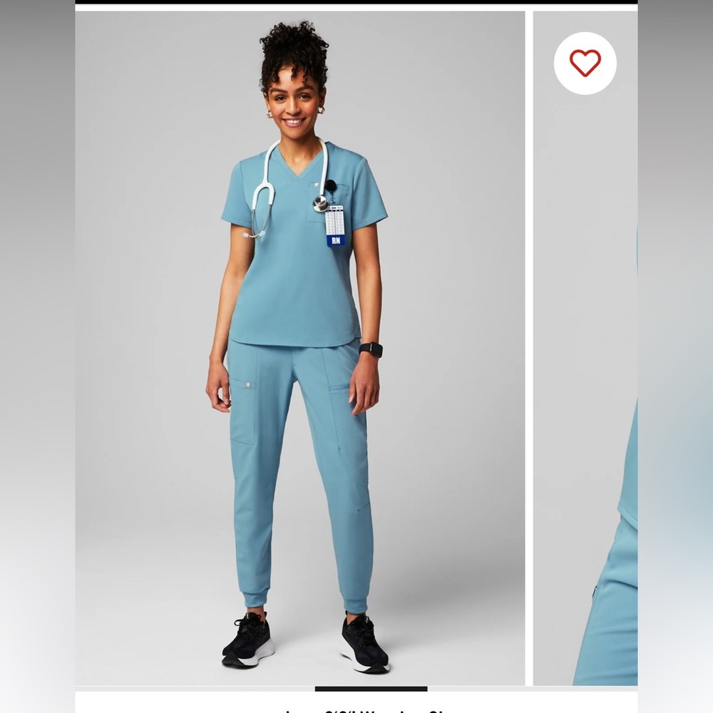 Fabletics Jogger Scrub Set XXL-1X Wave Blue